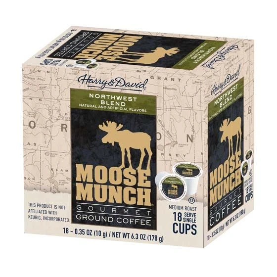 Moose Munch Northwest Blend Coffee Single Serve Cups By Harry & David 2/18 Count 2 Moose Munch Northwest Blend Coffee Single Serve Cups By Harry & David 2/18 Count - Image 2