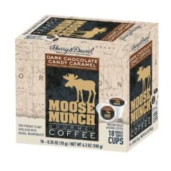 Moose Munch Northwest, Dark Chocolate Caramel, Milk Chocolate Caramel, MapleVanilla 4/18 Ct 8 Moose Munch Northwest, Dark Chocolate Caramel, Milk Chocolate Caramel, MapleVanilla 4/18 Ct -Coffee Series Store moosemunchdarkchococaramel 2