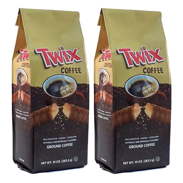 Twix Milk Chocolate, Caramel And Cookie Bars, Naturally And Artificially Flavored Ground Coffee, 2/10 Oz Bag 1 Twix Milk Chocolate, Caramel And Cookie Bars, Naturally And Artificially Flavored Ground Coffee, 2/10 Oz Bag