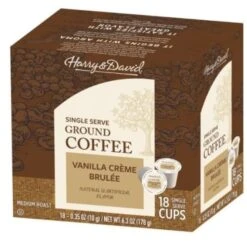 Harry & David Coffee Combo, Breakfast Blend, Vanilla Creme Brulee 2/18 Ct Boxes -Coffee Series Store vanillacremebruclee